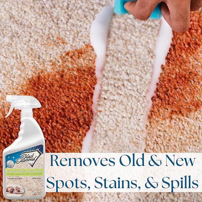 Black Diamond Stoneworks Carpet & Upholstery Cleaner: This Fast Acting Deep Cleaning Spot & Stain Remover Spray Also Works Great on Rugs, Couches and Car Seats. (1-gallon and 1-quart)