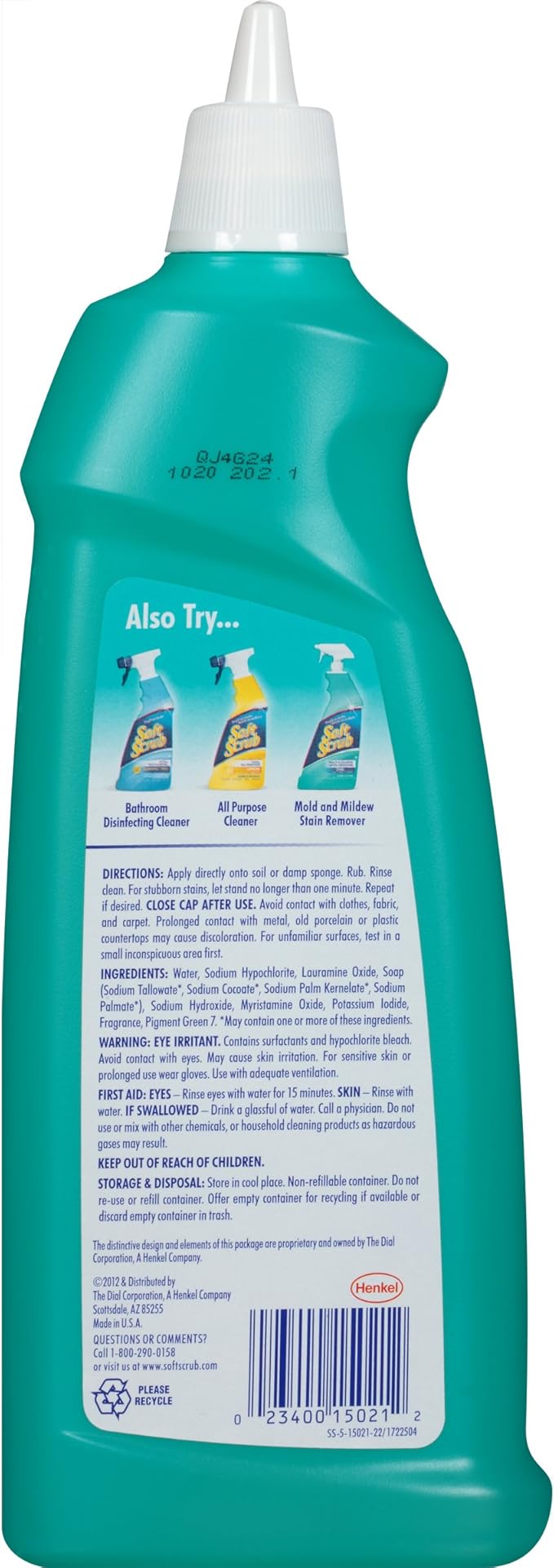 Soft Scrub Gel with Bleach Cleaner, 28.6 Ounces (Pack of 6)