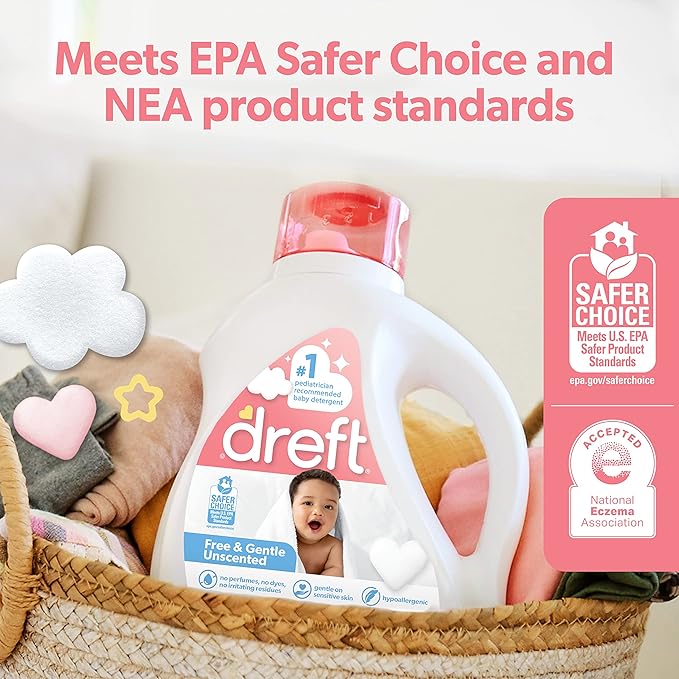 Dreft Liquid Laundry Baby Detergent Unscented 92 fl oz 64 loads (Pack of 2)
