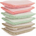KMAKII Bamboo Kitchen Sponges Dish Sponge Super Absorbent Natural Dish Sponges,3 Color, Pack of 6