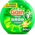 Gain Flings Laundry Detergent Pacs, 60 Count, Original Scent, with Odor Defense, concentrated laundry soap pacs