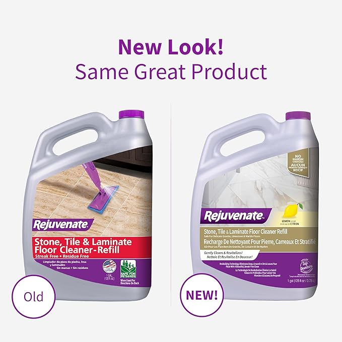 Rejuvenate Stone, Tile & Laminate Floor Cleaner Gently Cleans And Revitalizes Delicate Granite, Limestone And Marble Floors, 1 Gallon