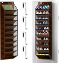 Kotkn 10 Tier Over The Door Organizer - Heavy Duty Hanging Storage Rack with Sturdy Oxford Fabric, Holds 20+ Pairs of Footwear, Boots & Sneakers, Saves 50% Closet Space (Dark Curry)