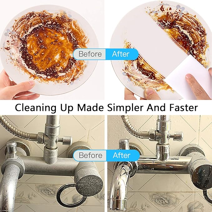 100Pack Magic Sponge Eraser | Premium Melamine Sponge Foam | Multi-Functional Household Cleaning Sponge for Kitchen, Sink, Bathrooms, Walls, Vehicles, Shoes | No Scratch Cleaning Pads