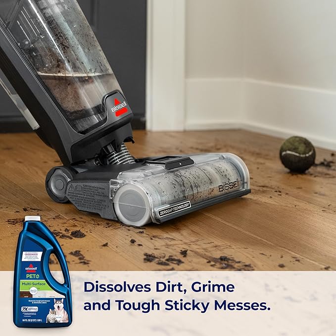 Bissell Multi-Surface Pet Formula with Febreze Freshness,22951,64 Fl Oz,Use on Sealed Hard Floors,and Area Rugs,Removes Tough Messes,Febreze Freshness,(Pack of 2)