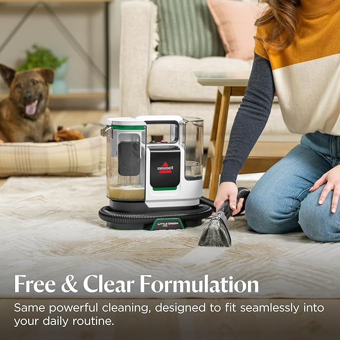 BISSELL Little Green PET OXY Spot & Stain Free & Clear Portable Deep Cleaner Formula, 32 fl. oz, 4310