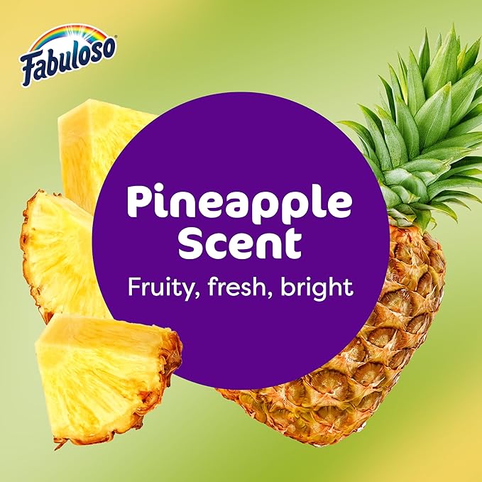 Fabuloso Multi-Purpose Cleaner, 2X Concentrated Formula, Floor Cleaner, Pineapple Scent, 56 fl oz