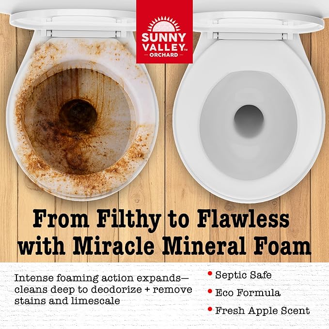 Apple Cider Vinegar Foaming Toilet Bowl Cleaner (2 Pack)