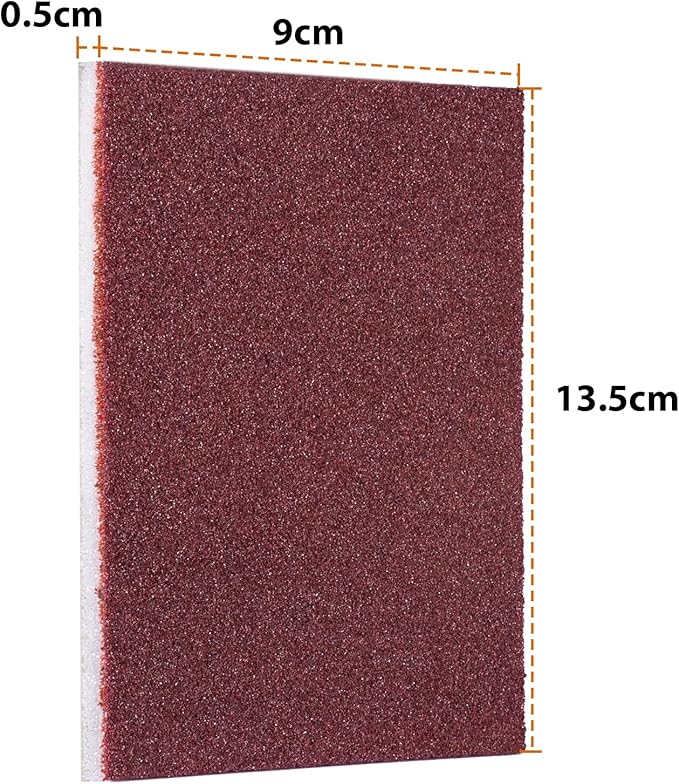 Carborundum Sponge Nano Emery Sponge Brush Eraser Scrub Kitchen Cleaning for Removing Rust Pots，Household Cleaning Tool (Dark brown-20pcs)