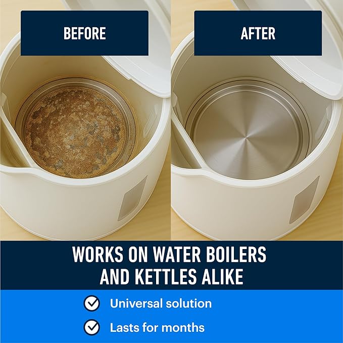 Essential Values Universal Descaler - Espresso Descaling Solution - Coffee Machine Cleaner - Critic Acid Tea Kettle, Urn, Water Distiller Cleaner