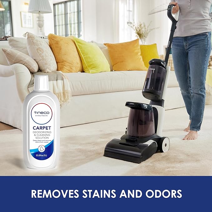 Tineco Carpet Cleaning Solution for CARPET ONE Cruiser, CARPET ONE & Spot Series, 33.8 OZ, NOT for Wet Dry Vacuum, Not for Hard Floors