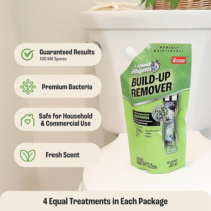 Liquid Rhyno 32 oz. Drain Build-up Remover, 4 Treatments