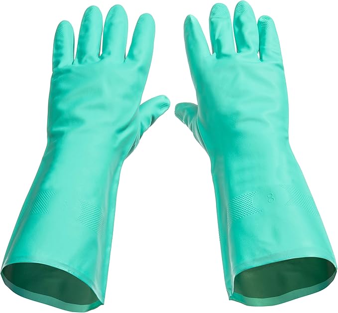 TUSKO PRODUCTS Best Nitrile Rubber Cleaning, Household, Dishwashing, Latex Free, Vinyl Free, Medium (12 Pairs)