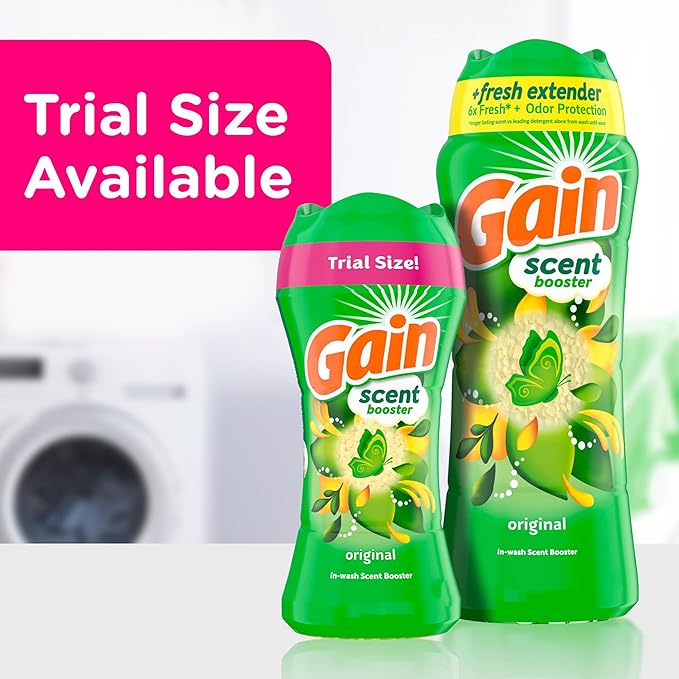Gain In-Wash Laundry Scent Booster, Original Scent, 18.2 OZ, Fresh Extender + Odor Protection