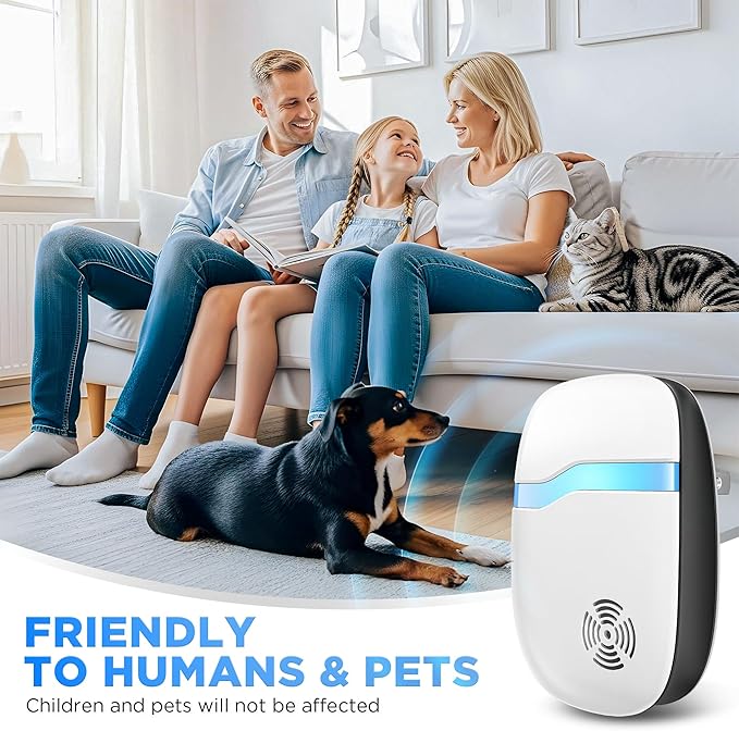 (2025 Upgraded) Ultrasonic Insect & Pest Indoor Repeller, Plug-in Control Device Electronic Repellent for Rodent, Mice, Rats, Roaches, Bugs, Ants, Spiders, Mosquitoes, Silent for Home Use (6 Pack)