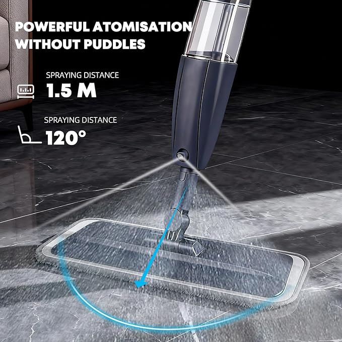 Spray Mop for Floor Cleaning with 360° Rotation - Multi-Surface Floor Cleaner for Wet/Dry Mopping Lightweight Handle for Kitchen Bathroom Hardwood&Tile Floors