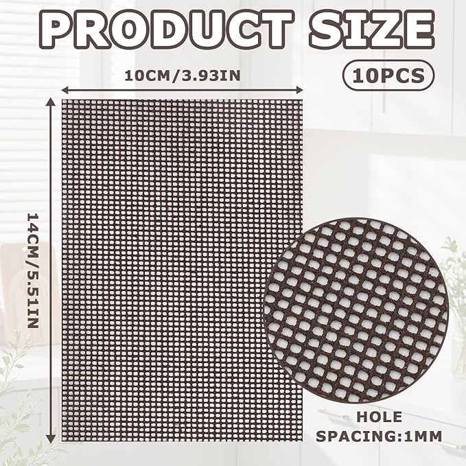 Toilet Cleaning Screens - 10 Pcs Flexible Scrubbing Screen Cleaning Mesh for Household, 5.5 x 4 Inch Hard Water Stain Remover Pads, Scrubbing Screens Scouring Pads for Carbon, Rust & Scale