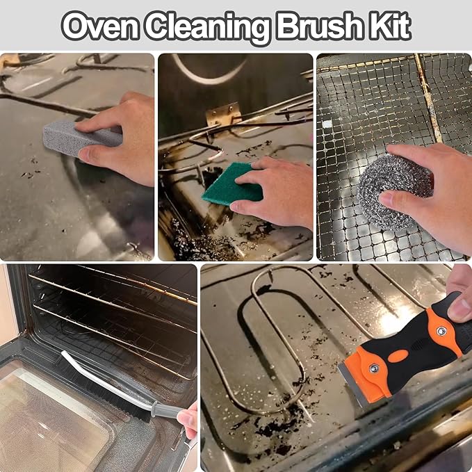 XANGNIER Heavy Duty Oven Cleaner Brush Sets,Oven Cleaning Kits Tools Accessories