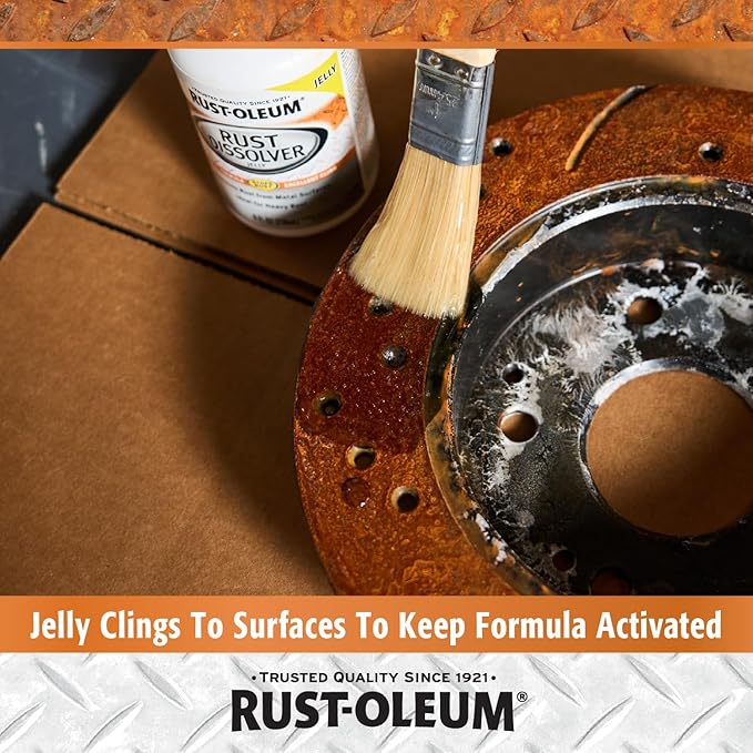 Rust-Oleum Rust Dissolver Jelly | Heavy-Duty Corrosion Remover for Metal Tools, Cars, Bikes, Grills, Bolts, Firearms & More | 8 oz | 6 Pack