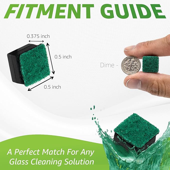 Chubbs Scrubb Magnetic Glass Cleaner Kit - Mini Magnet Scrubber for Hard-to-Reach Stains on Glass, Ceramic & Metal