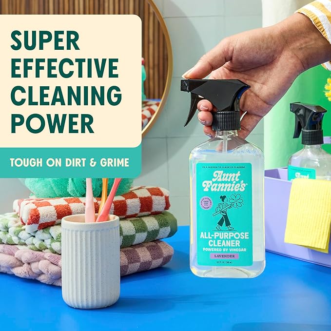 Aunt Fannie's All Purpose Household Cleaner, Multi-surface Spray, Powered by Vinegar for Kitchen, Bath, Windows and Countertops, Lavender Scent (Pack of 1)