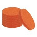 uxcell 8Pcs Scrubber Scouring Pad, 3 Inch 2000 Grits Drill Power Brush Hoop and Loop Scrub Pads Discs Polishing Pad for Household Furniture Automotive Cleaning, Orange