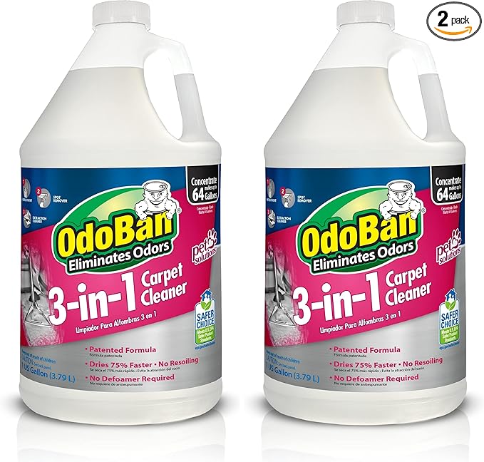 OdoBan 3-n-1 Carpet Cleaner, 128 Fl Oz (Pack of 2)