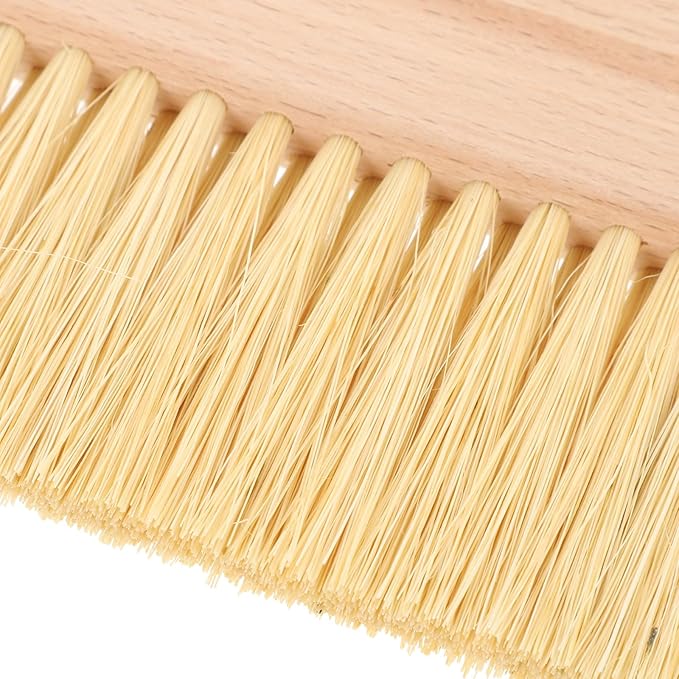 Artibetter Mini Desktop Broom and Dustpan Set with White Sisal Bristles, Small Handheld Cleaning Brush for Home and Office Table Accessories