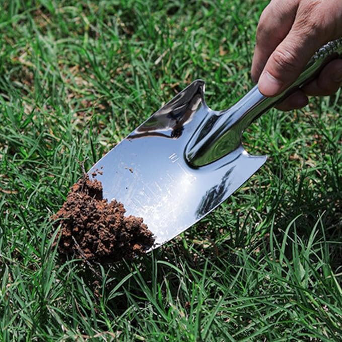 Garden Trowel Stainless Steel Rust Resistant Hand Shovel Garden Spade Small Gardening Hand Tools Shovels for Weeding, Transplanting and Digging