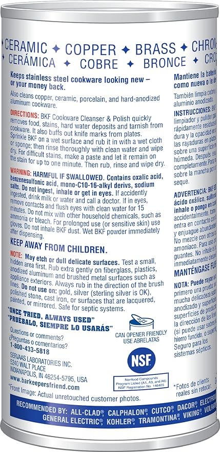 Bar Keeper's Friend COOKWARE CLEANER/POLISH 12 oz Can (2-pack)