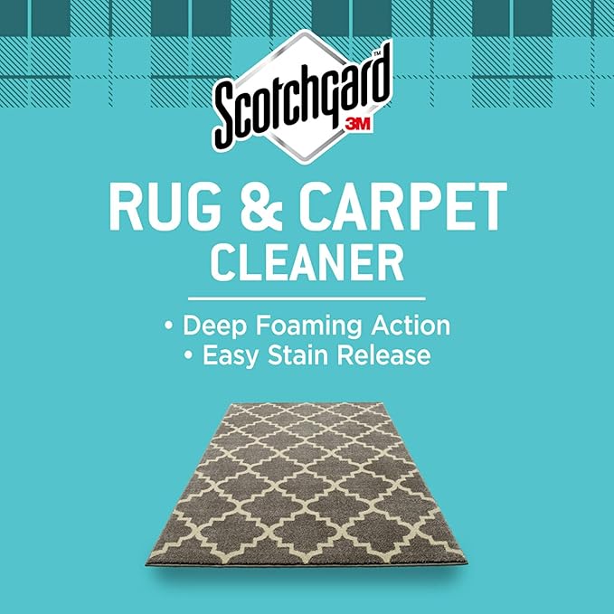 Scotchgard Rug & Carpet Cleaner, Fabric Cleaner Blocks Stains, Cleaning Sprays Make Cleanup Easier, Six 16.5 oz Cans