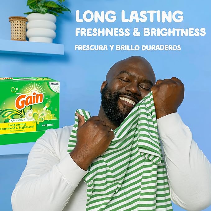 Gain Powder Laundry Detergent, Original Scent, 133 Loads, 123 OZ (Pack of 2)