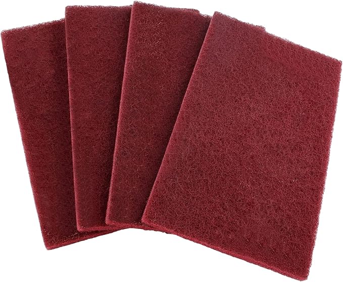 4 Pcs 4.7 x 7.9 Inch General Purpose Scuff Pads, 7447 Very Fine Sanding Hand Pads for Scuffing, Scouring, Sanding, Paint Primer Prep Adhesion Scratch, Surface Preparation for Car, Craft