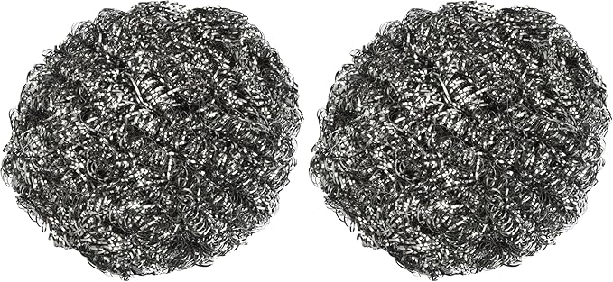 Winco Stainless Steel Scouring Sponge, 105gm (Pack of 2)