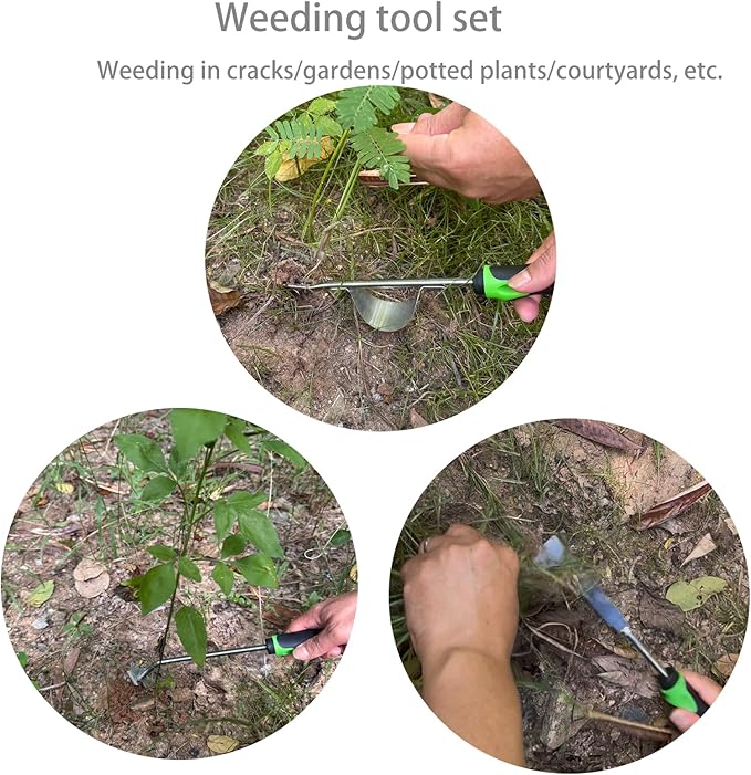 Gardening Tools,Weeding Tool,Garden Hand Tools,Weed Removal Tool,Crack Weeder Crevice for Garden/Patio/Crack/Potted Plant Weed Puller Tool(3pcs)
