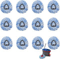 12 Pcs Spin Mop Replacement Heads, 360° Easy Wring Spin Mop 100% Microfiber Refill, Easy Cleaning Spin Mop Heads, 2 Tank System Replace Head for Easy House Cleaning Floor Mopping, Blue&White