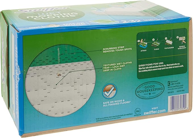 Swiffer Sweeper Wet Mopping Cloths Refills Open Window Fresh 32 Count Pack of 2