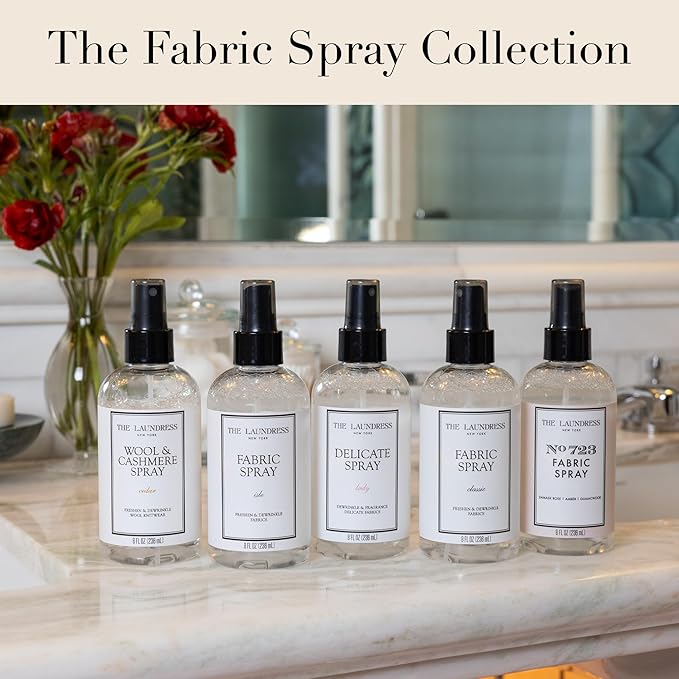 The Laundress Classic Fabric Spray,Wrinkle Release Spray,Upholstery and Linen-Spray,Fabric Refresher,Clean Laundry Scent,8 Fl Oz,(Pack of 2)