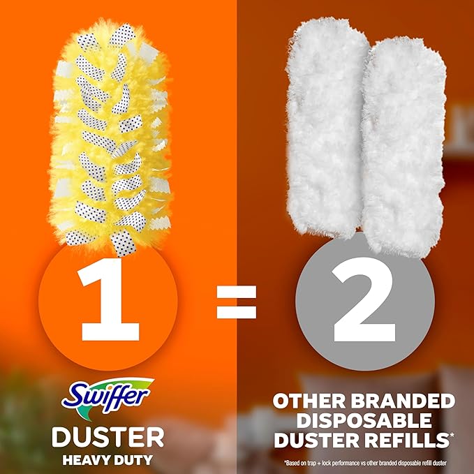 Swiffer Pet Heavy Duty Dusters Refills, Multisurface 360 Dusters with Febreze Odor Defense, 11 Count