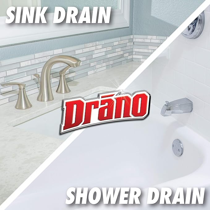 Drano Snake Plus Tool and Gel System, Drain Snake with Drain Clog Remover Gel, Unclogs and Removes Hair and Blockages, Commercial Line 16 Fl oz and 23 Inch Tool
