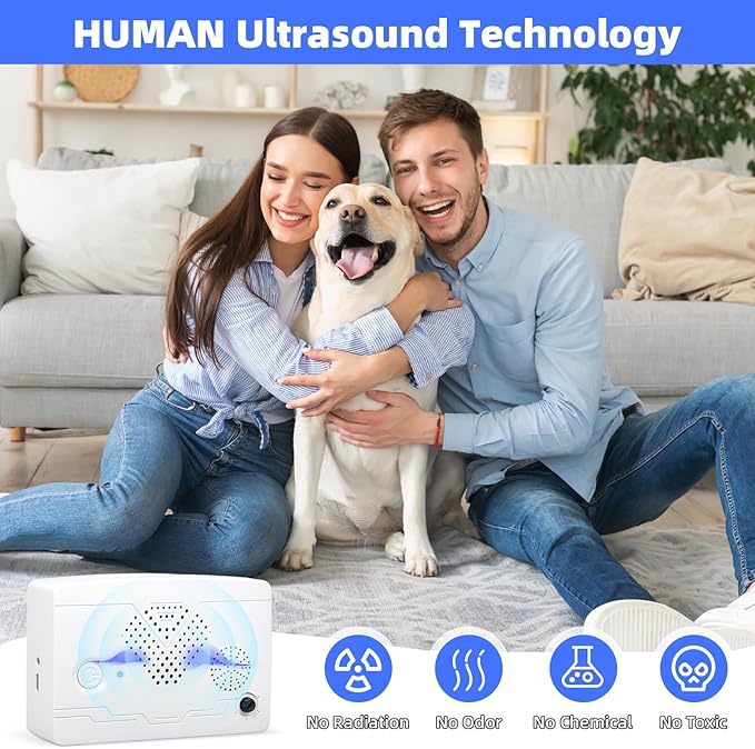 Bat Deterrent Devices,Bat Deterrent for Attic,Rechargeable Bats Keep Away,Porch & House | Bats Removal Do It Yourself for Indoor & Outdoor | Friendly to Human & Pet (4, White)