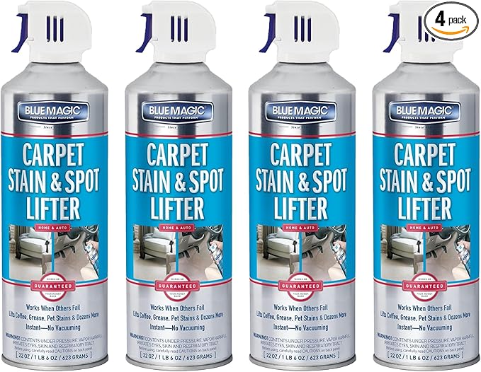 Blue Magic Carpet Stain & Spot Lifter - 22 oz. Aerosol Can (Pack of 4)