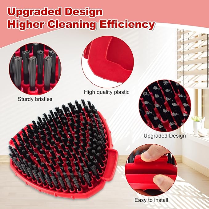Scrub Brush for O-Cedar, Scrubber Mop Head Compatible with Ocedar Spin Mop Easy Wring 1 Tank,Upgraded Full Bristle of Cedar Scrubber Attachment,Floor Scrubber Brush,Wall Tile Bathroom Scrubber,2 Pack