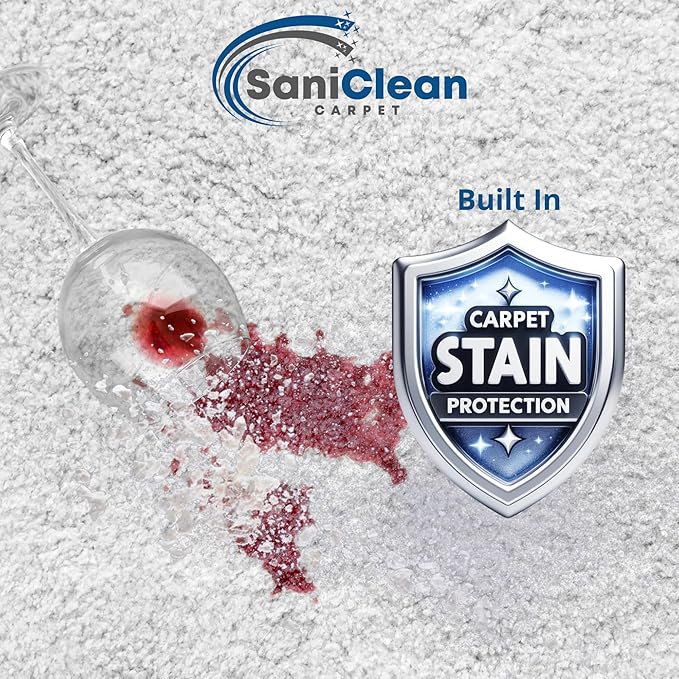 SaniClean Dry Carpet & Rug Cleaning Powder – Deep Cleans, Spill Cleanup, Spot & Stain Remover, Pet Mess | Brush In, Vacuum Out | For Large Areas Or Spot Treatment | No Harsh Chemicals