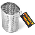 Chopstick Dishwasher Basket 3.5x2.7x3.9" – Stainless Steel Chopstick Holder for Dishwasher with Hooks, Oval Design Rust-Resistant Perforated Utensil Caddy for Straws, Teaspoons & Small Kitchen Tools