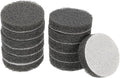 HARFINGTON 12pcs Scrubber Scouring Pads 800 Grits 2 Inch Drill Power Brush Hoop and Loop Surface Conditioning Disc Drill Scuffing Disc Scrub Pads for Home Kitchen Cleaning, Grey