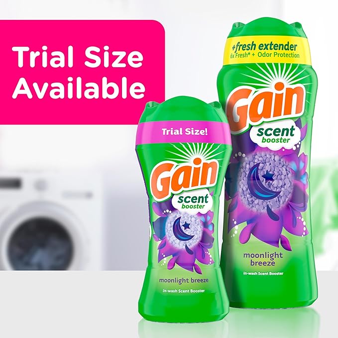 Gain In-Wash Laundry Scent Booster, Moonlight Breeze Scent, 12.2 OZ, Fresh Extender + Odor Protection