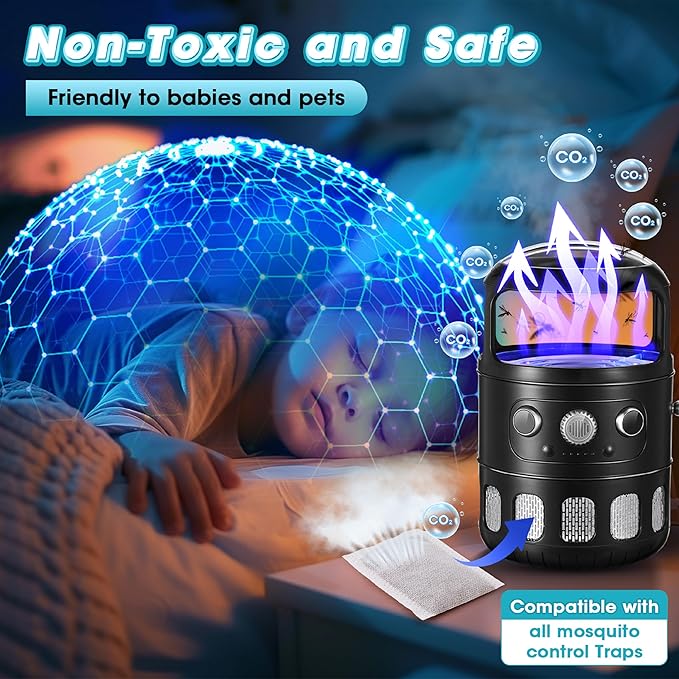 Qualirey 8 Pack Mosquito Attractant in Bulk, Lure for Bug Zapper Bait Refill Compatible with All Mosquito Trap Enhances Catch Rates for Indoor Outdoor Traps, Safe and Long Lasting