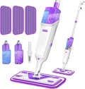 Double Bottle Spray Mop Series - Enspoway Dust Floor Mop with Washable Pads x3 for Wet Dry Home Bathroom Office Commercial for Hardwood Laminate Wood Marble Tiles Ceramic Floor Cleaning