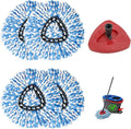5PCS Spin Mop Replacement Heads,with Only Fit for RinseClean 2-Tank System,Machine Washable & Easy to Replace.Including 4 Spin mop Replacement Heads, 1 Base